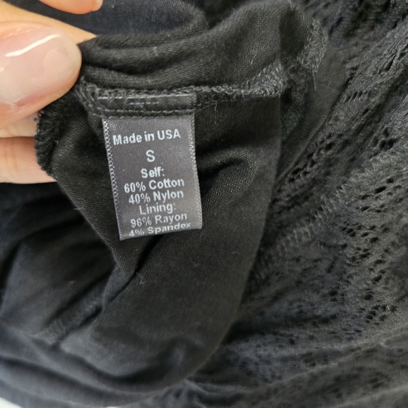 ASTRAS Black Lace Long Sleeves V Neck Maxi Dress Sz Small (620) - Picture 9 of 9